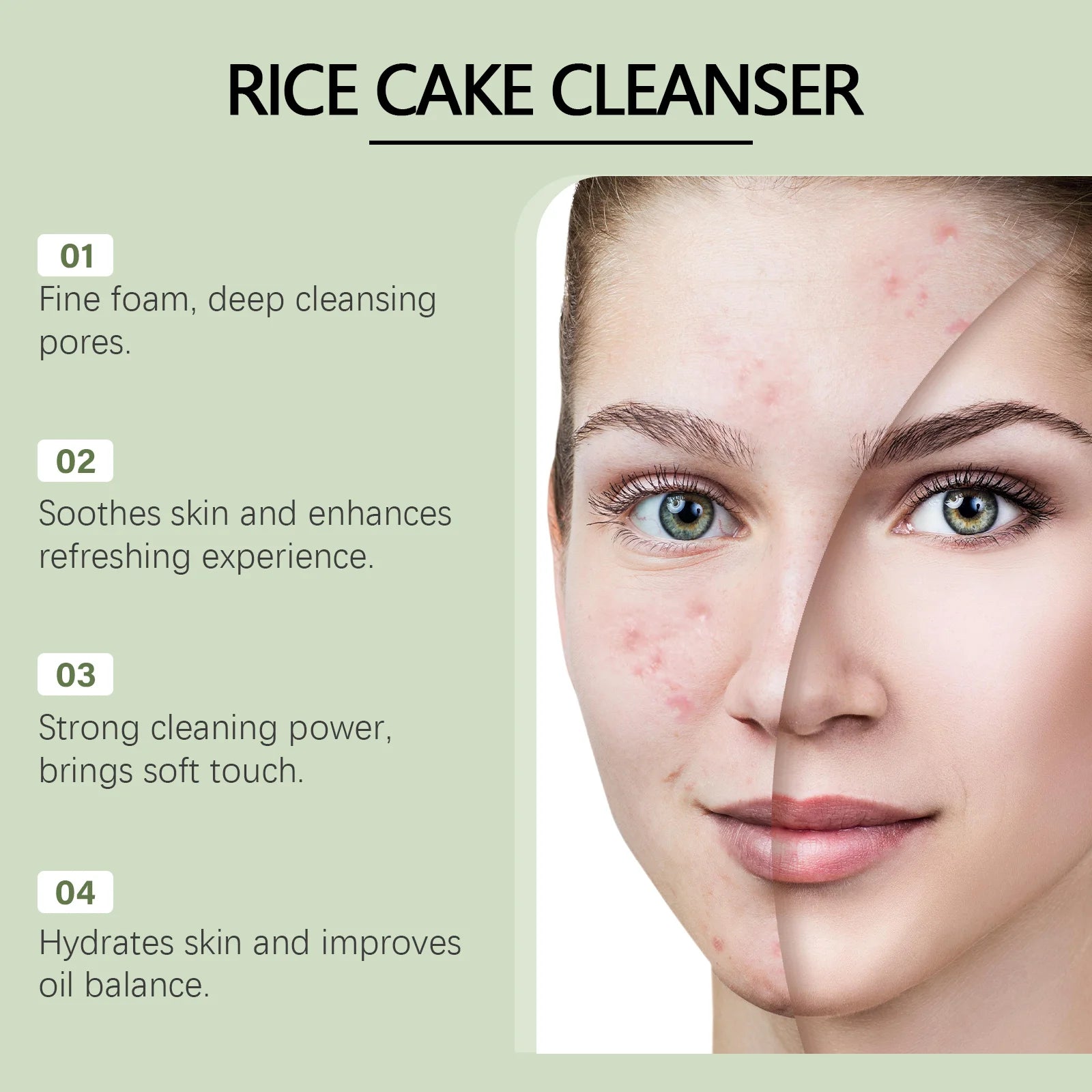 Green Tea Salicylic Acid Face Wash – Pore Refining & Oil Control Facial Cleanser Oasis Select