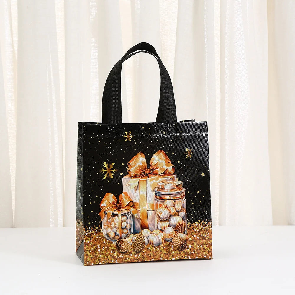 Christmas Non-Woven Gift Bag | Snowman & Xmas Tree Tote