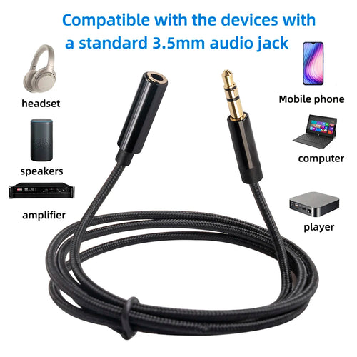 3.5mm Male to Female Audio Extension Cable – Aux Adapter Audio Extension Cable Oasis Select