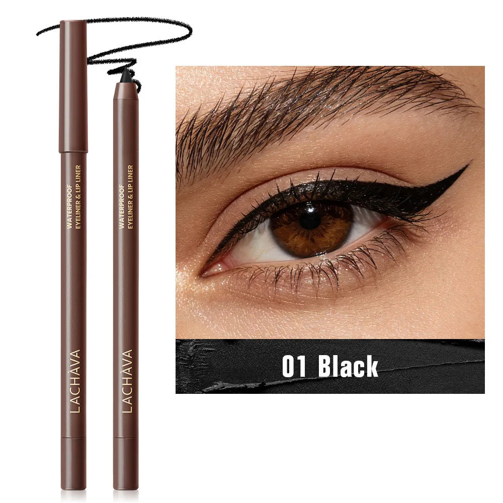 Waterproof Black Brown Eyeliner Gel Pencil Lipliner Multi-purpose Oasis Select 01 1.8g
