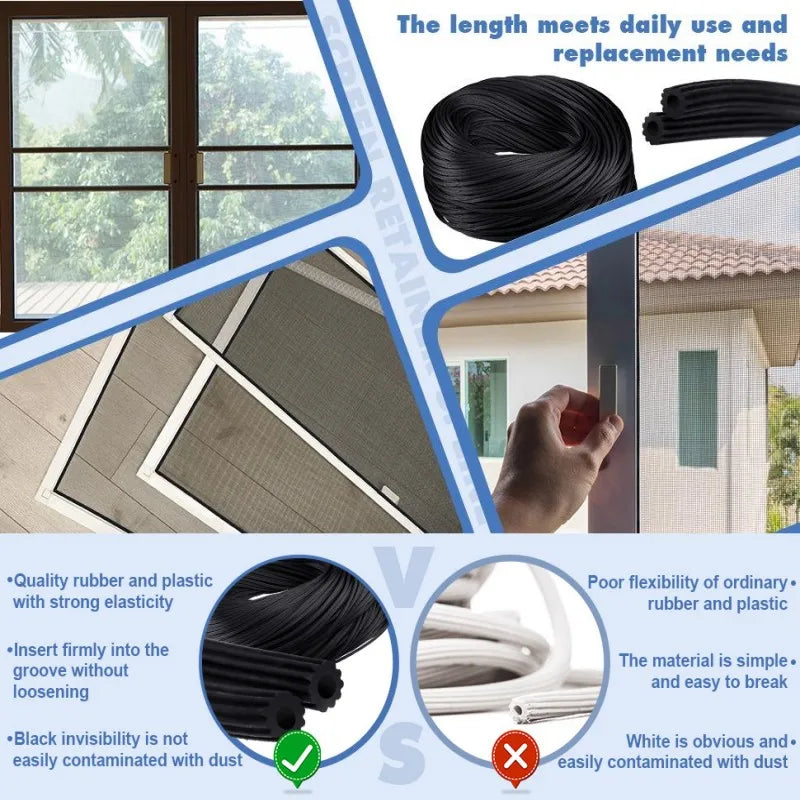5M Silicone Rubber Door & Window Sealing Strip | Weatherstrip