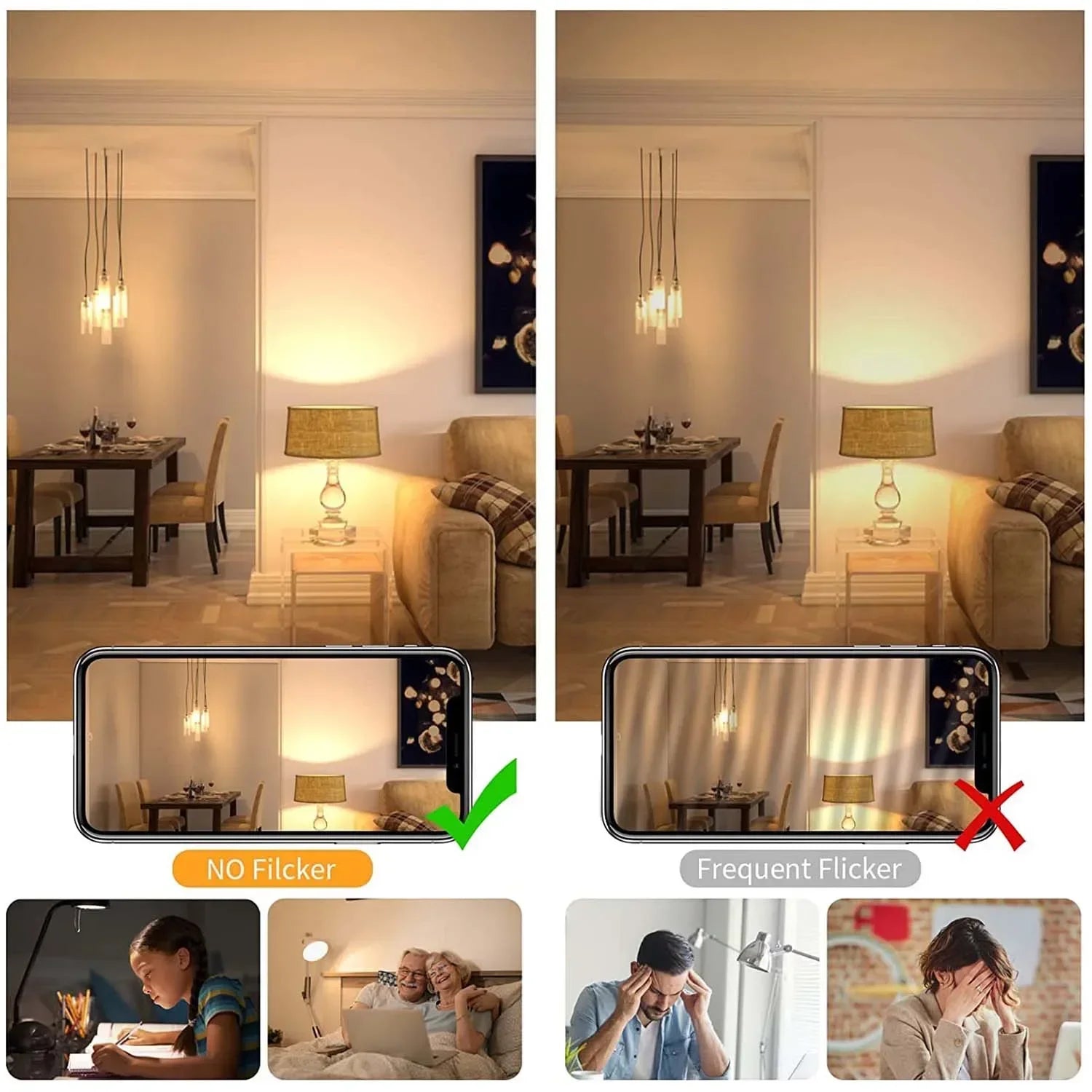3/8 pack G9 LED Bulbs 3W White/Warm White No-Flicker LED Lamp 33W Halogen Bulb Equivalent Chandelier Pendant Corn Light Bulbs Oasis Select
