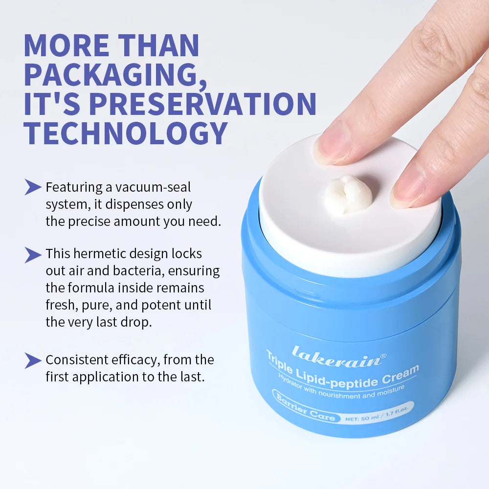 Triple Lipid Peptide Cream Long-lasting Moisturizing Deep Hydration Skin Care Face Cream for Dry Sensitive Skin Treatment Oasis Select