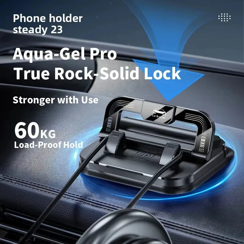 2-in-1 Car Dashboard Phone Holder with Parking Number Plate
