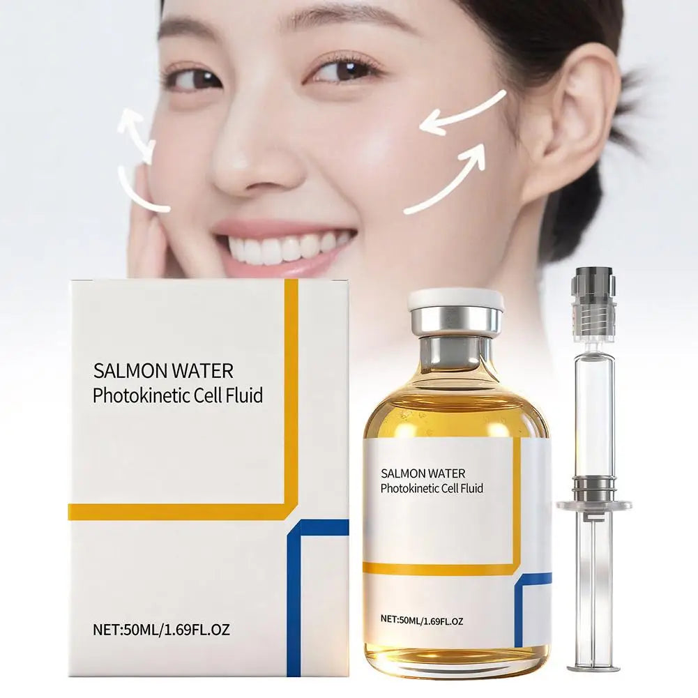 Korean Salmon Wrinkle Serum Skin Rejuvenation Essence, Strengthens Barrier Function, 24H Continuous Hydration Firming Skin Care Oasis Select