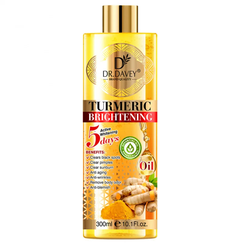 DR.DAVEY 300ml Turmeric Body Oil – Moisturizer for Face & Body