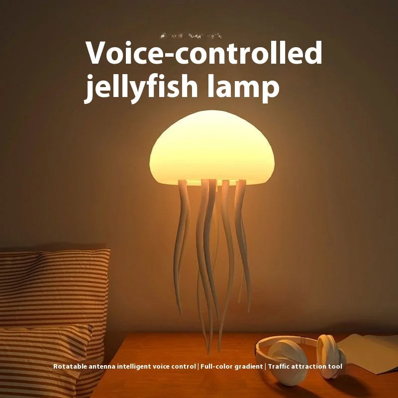 Floating Night Light Intelligent Voice Control Light Jellyfish Charging Night Light Ins Wind Room To Help Sleep Oasis Select Acrylic base