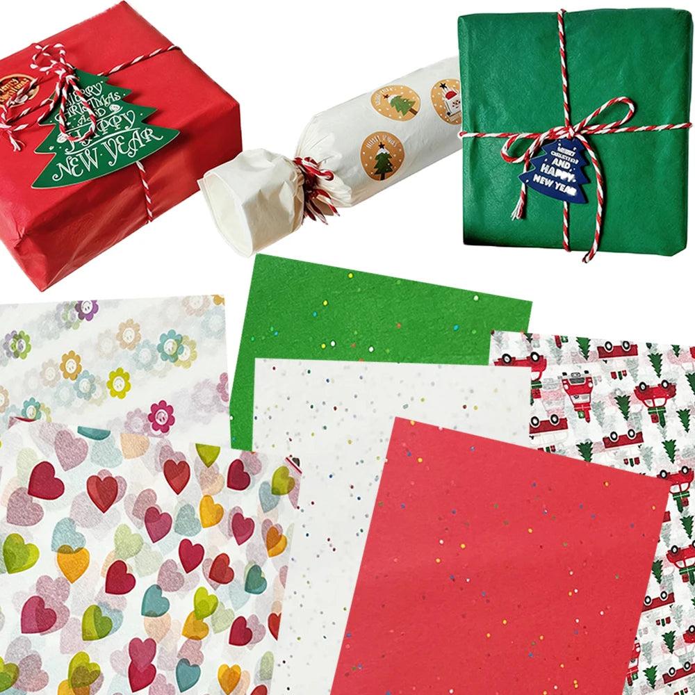 20/36 sheets Christmas wrapping paper, thin paper, DIY inner and outer wrapping paper for Christmas gifts gift protective paper Oasis Select
