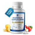 Lukaree Magnesium Complex Supplement 500mg,Malate,Taurate,Citrate Complex High Absorption Chelated Non-GMO for Rest,Energy,Mood Oasis Select 2bottles 2bottles United States