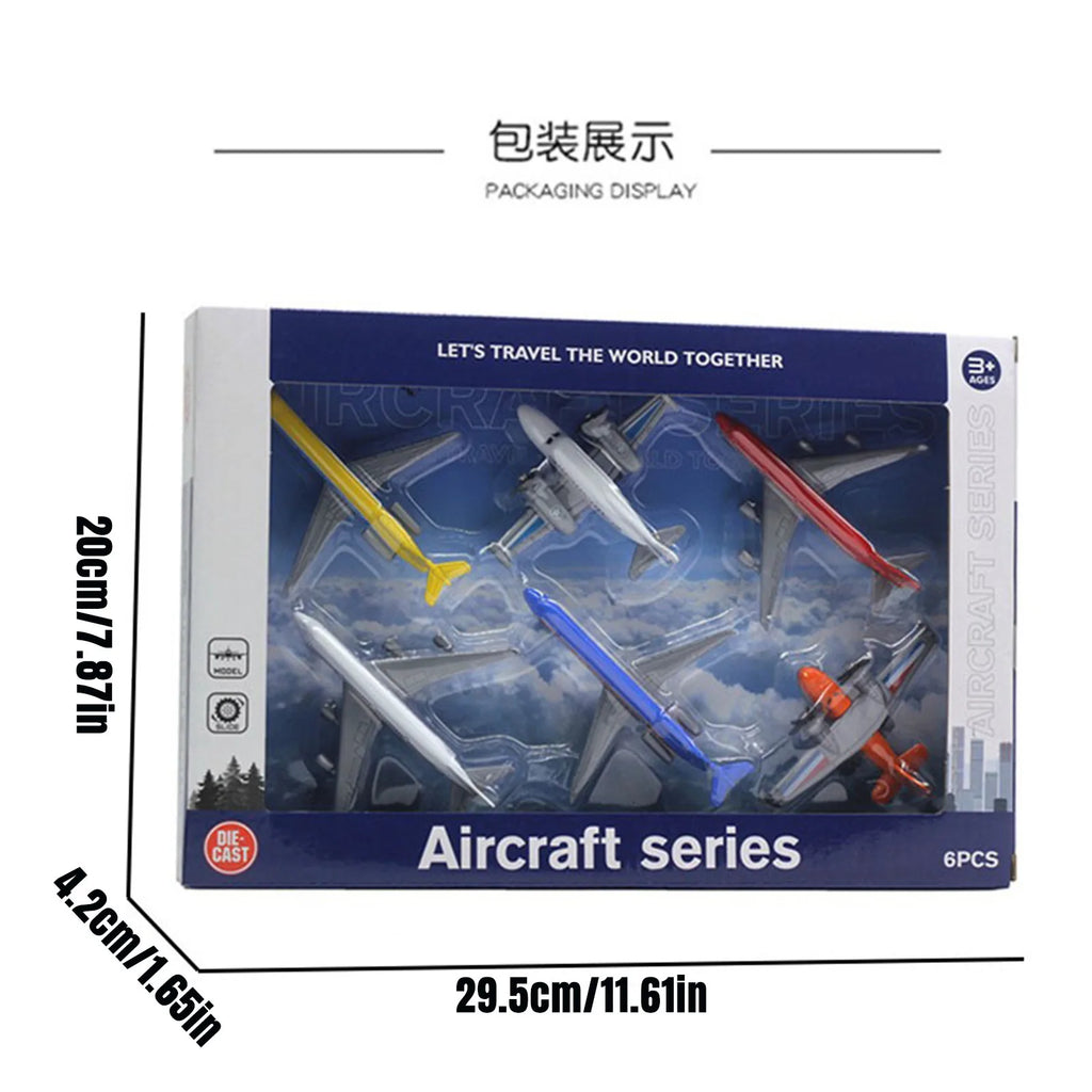 6 Pieces Alloy Airplane Fighter Jet 1/64 Plane Models Diecast Plane Models Alloy Aircraft Office Kids Adults Collections Bedroom Oasis Select