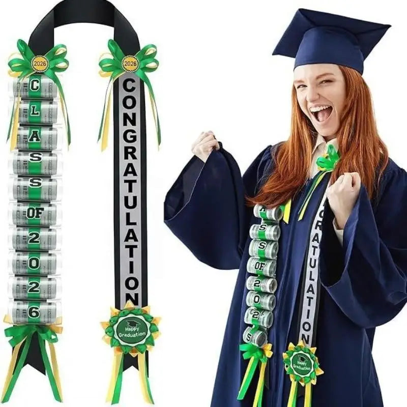 Class Of 2026 Graduation Money Lei Necklace With Cash Holder Elegant Garland Graduation Parties And Celebration Oasis Select H