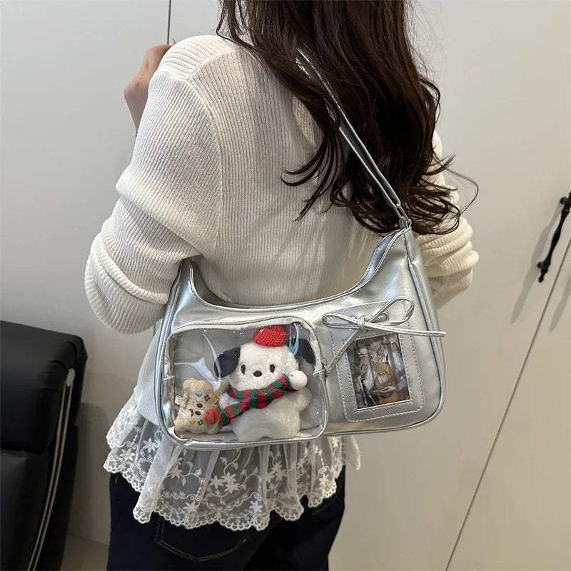 Korean Instagram Cartoon Doll Pain Bag Female High Beauty Design Sense Single Shoulder Cross Shoulder Backpack Oasis Select