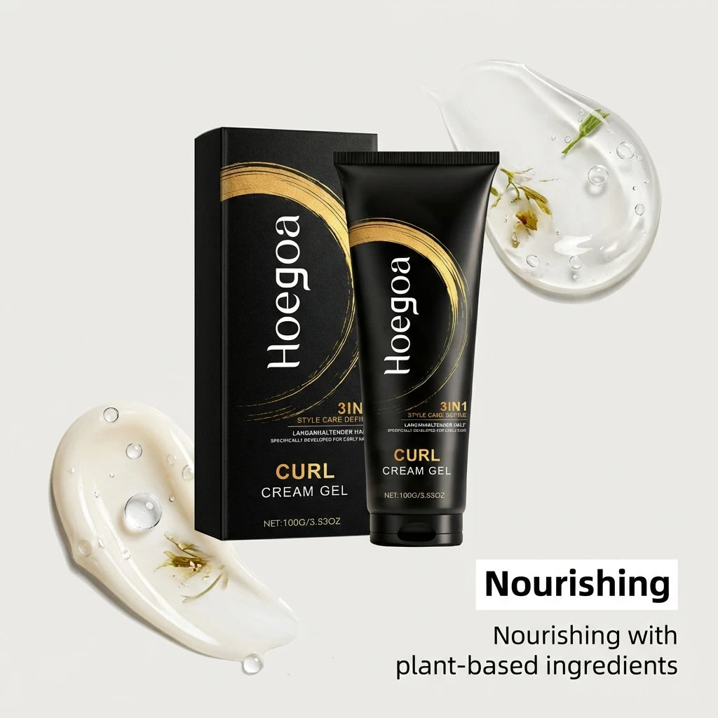 3 In 1 Curl Hair Styling Cream Gel Boost Bouncy Curls Nourish Moisturizing Improve Shine Anti-Frizz Lasting Hair Styling Cream Oasis Select