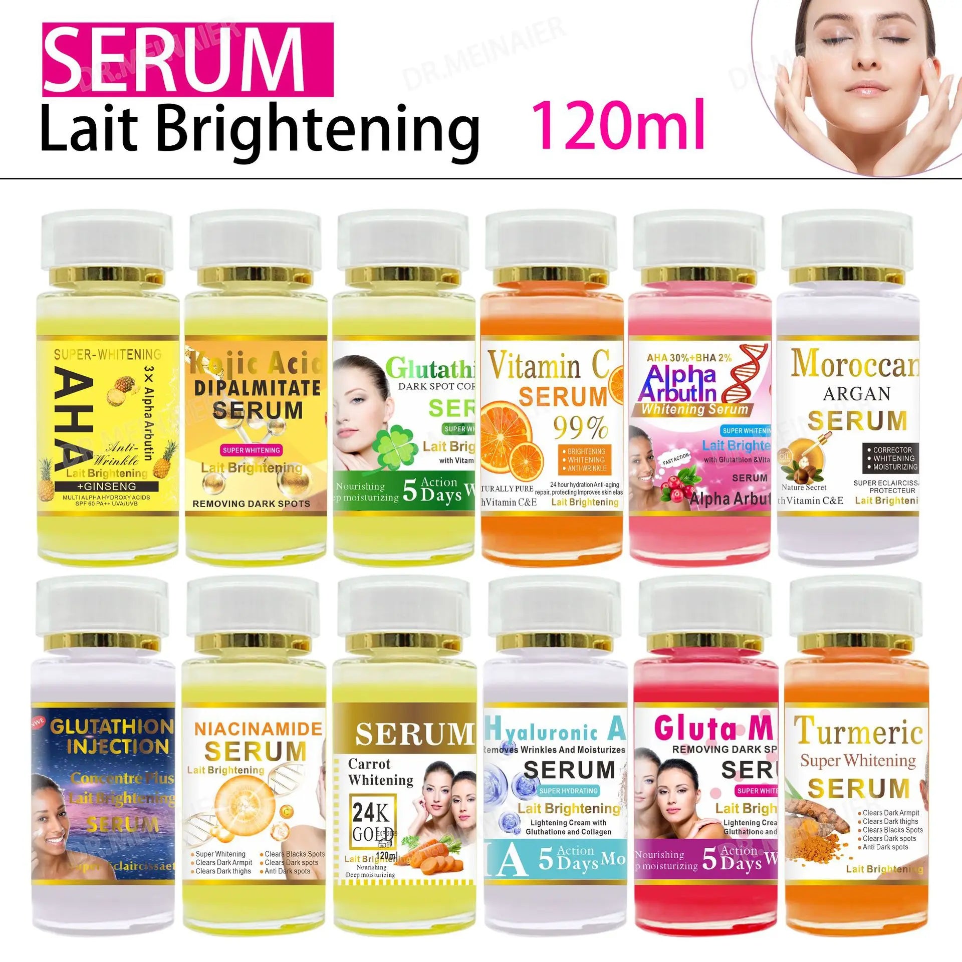 120ml Glutathione Face & Eye Serum – Brightening & Vitamin C