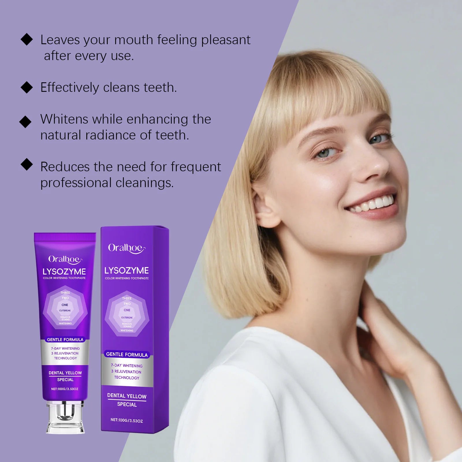 Smoke Stain Remover Whitening Toothpaste Deep Clean Yellow Teeth Refresh Breath Anti-Plaque Daily Oral Care Dental Mint Flavor Oasis Select