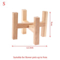 Indoor Free Standing Planter Display Garden Bonsai Holder Flower Pot Trays Wood Rack Plant Stand Shelf Oasis Select S
