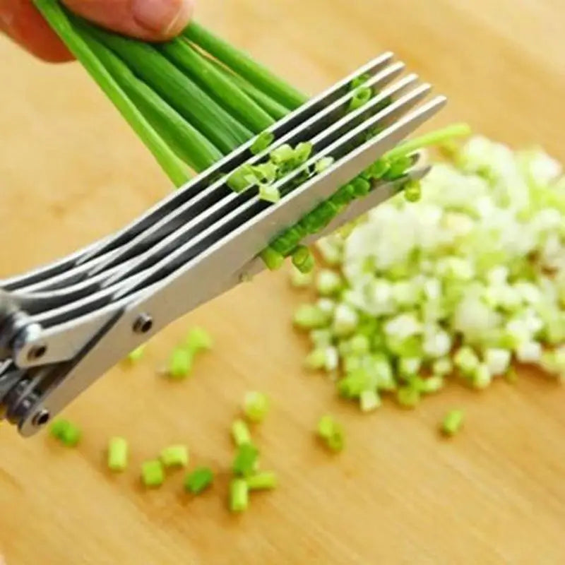 3/5 Layer Kitchen Scissors Multi Functional Stainless Steel for Pepper Scallion Laver Cutting Chopping Cooking ToolS Oasis Select