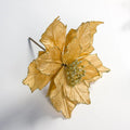28cm Artificial Flower Simulation Christmas Poinsettia Fake Glitter Flower Hanging Xmas Tree Pendant Ornament Party Home Decor Oasis Select Yellow China Mainland