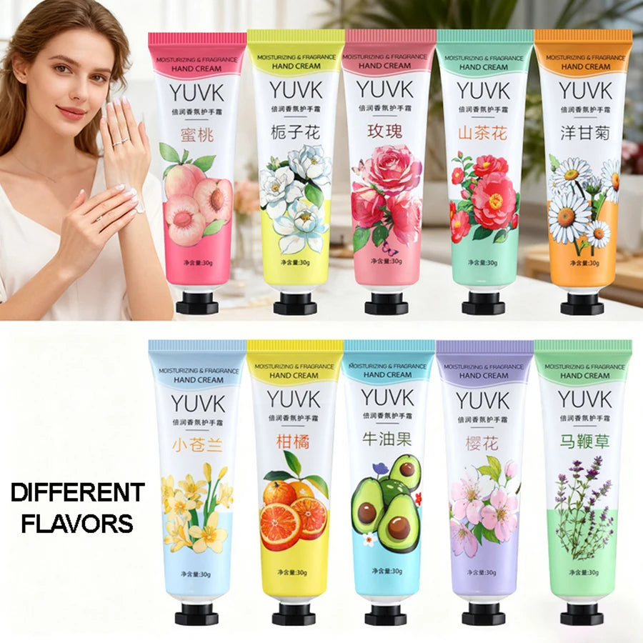 20PCS Fruit Flower Hand Cream Deeply Moisturizes Hands, Prevents Dry and Cracked Hands in Winter, Protects Hands Oasis Select
