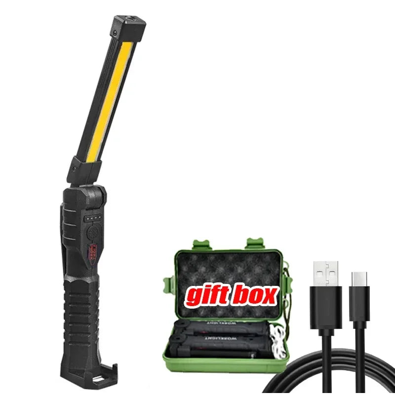Foldable COB LED Work Light | Magnetic, Type-C Rechargeable