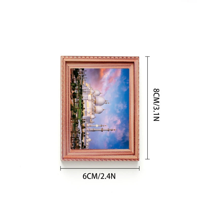 Middle Eastern Style Scenery Decoration Magnetic Refrigerator Sticker Home Holiday Decoration Wooden Crafts Oasis Select MZCT097