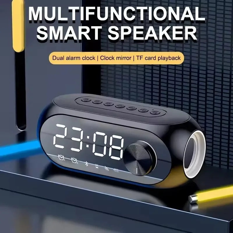 AyeBeau Bluetooth Speaker Alarm Clock FM Radio LED Display