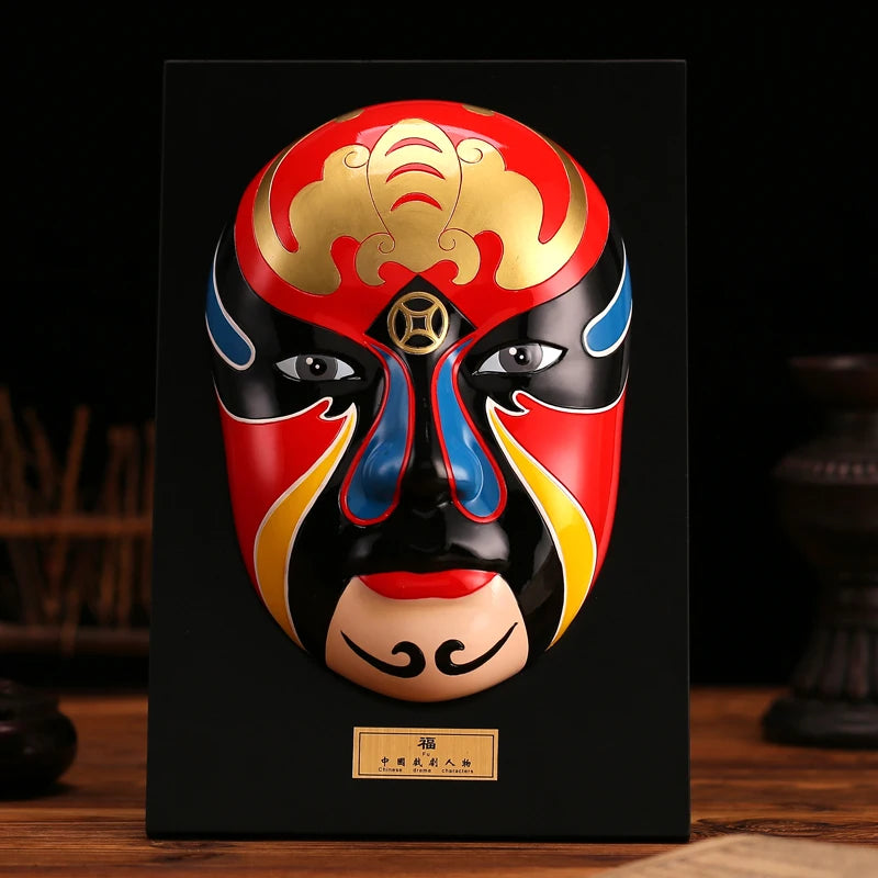 Large Peking Opera Facial Mask Five Road God Wealth Hanging Wall