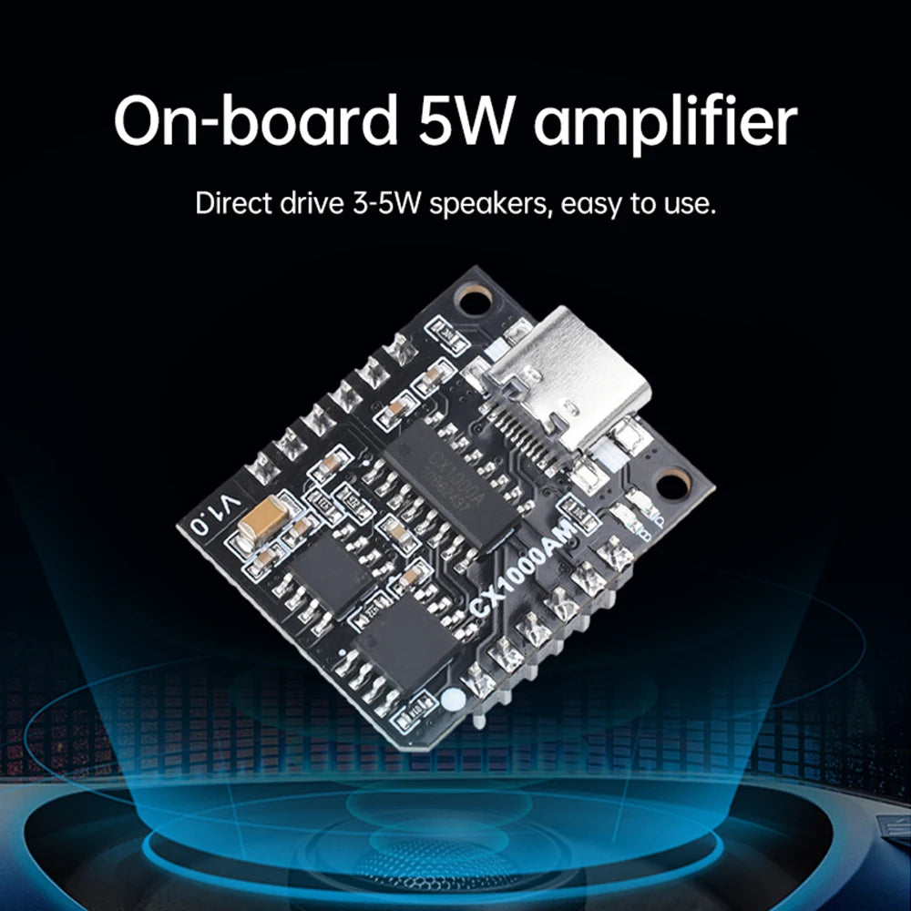 CX1000AM Voice Chip Module Serial MP3 Microcontroller Control Triggers Voice Broadcast Custom Audio Module DC3.3~5.2V Oasis Select