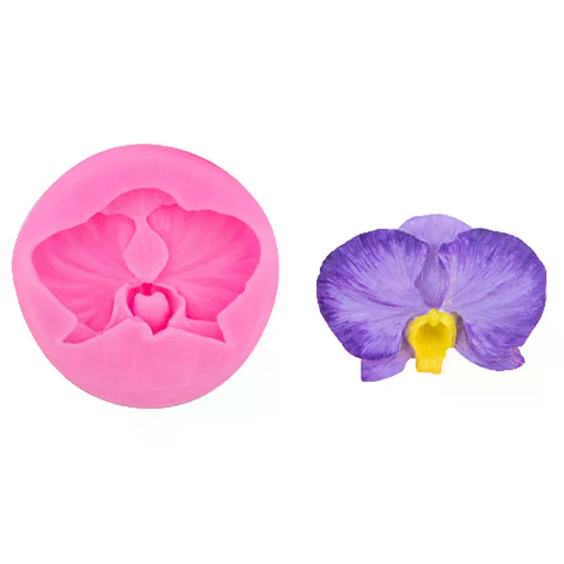 Orchid Silicone Mold for Candy Clay Chocolate Fondant DIY Cake Decorating Tool Cupcake Craft Mold Oasis Select