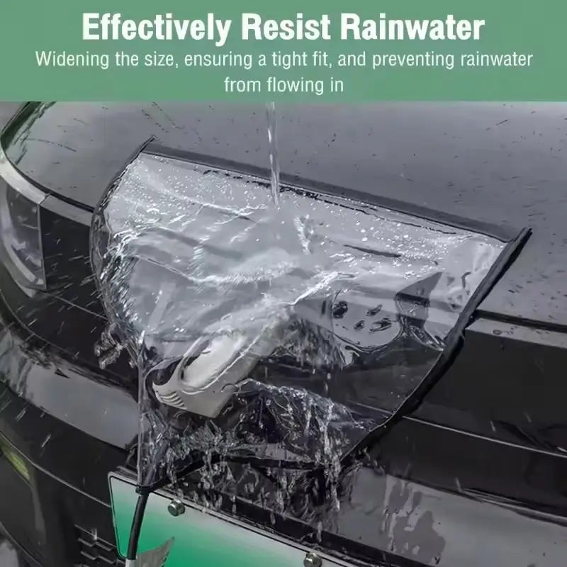 1pc EV Charger Port Rainproof Protector Cover, Magnetic Electric Car Charger Plug Cover, Outdoor Waterproof Durable, Transparent Oasis Select
