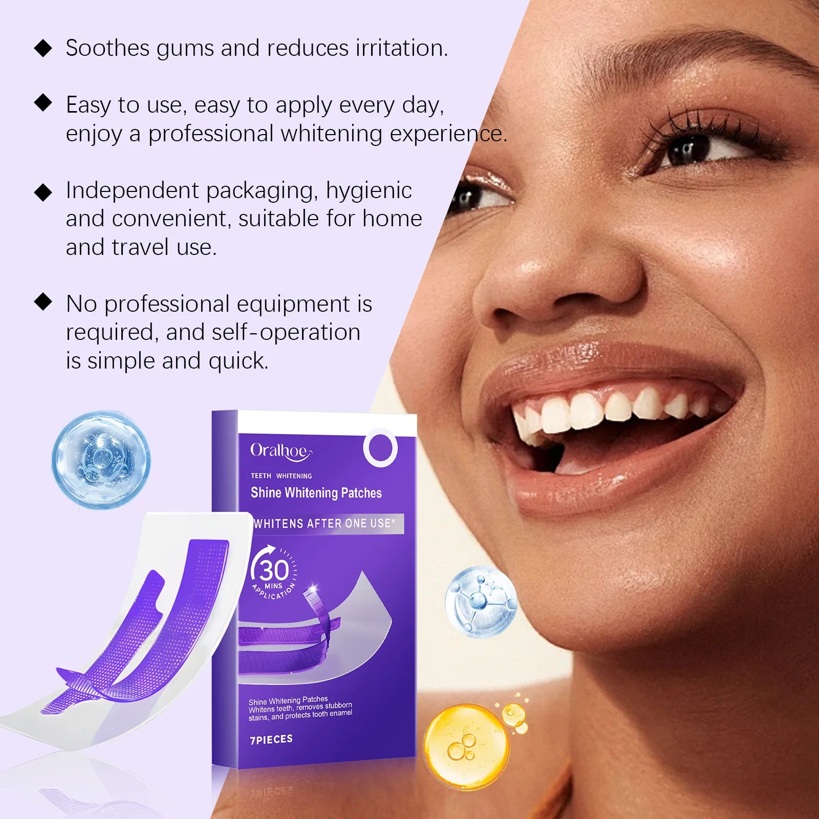 Oralhoe Teeth Whitening Strips – Stain Removal Gel Patches Teeth Whitening Strips Oasis Select