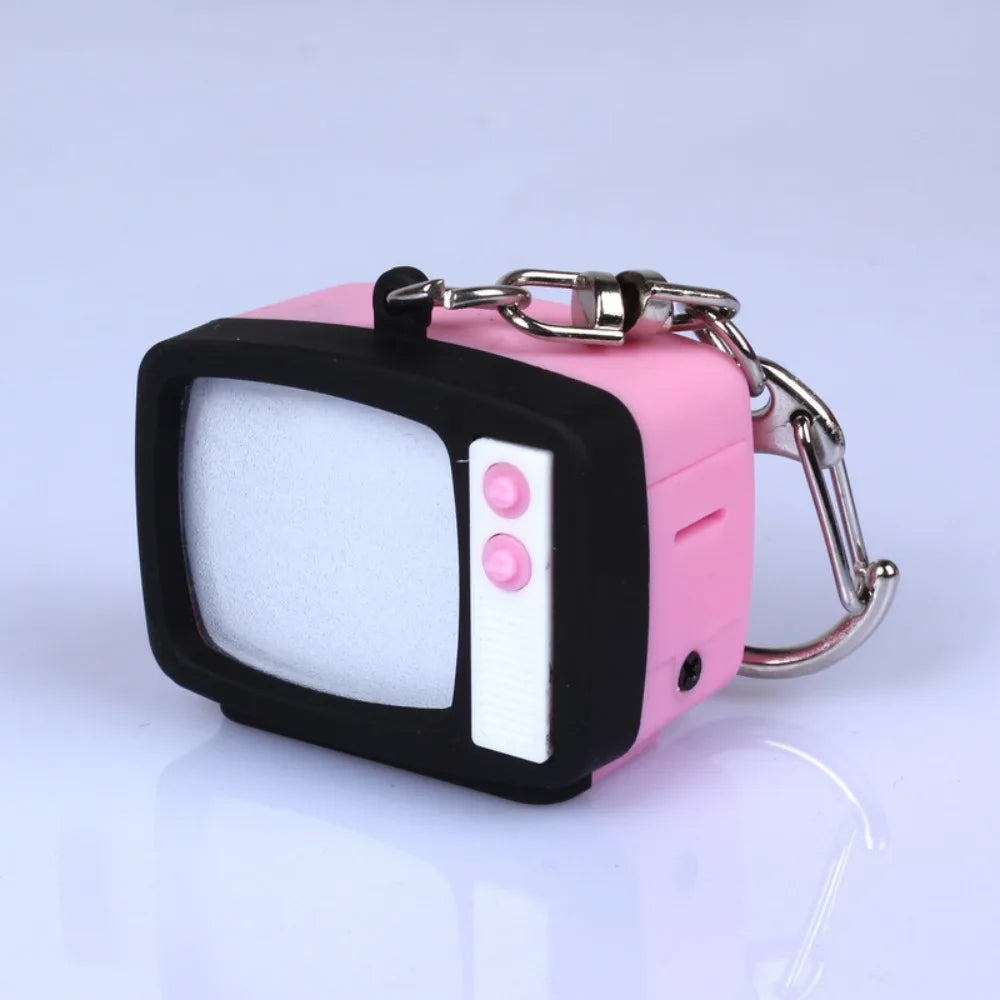 Creative Retro Television Keychain Model Toy Keychain Pendant Creative Children Toy Miniature Television Tv Led Keychain Home Oasis Select Pink