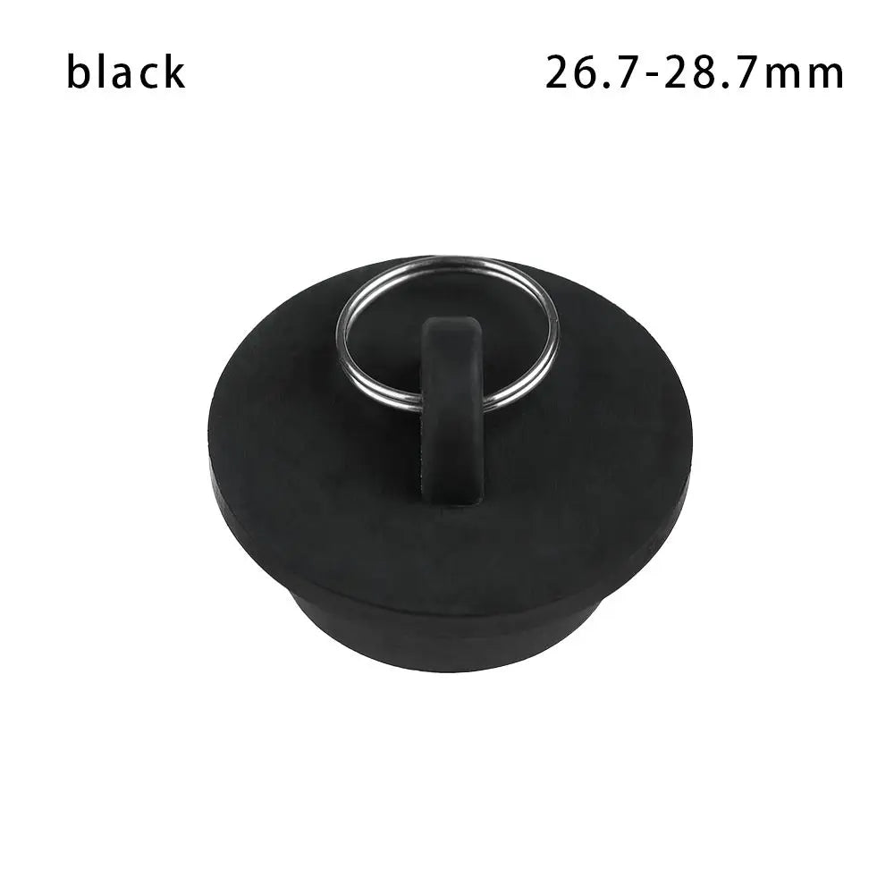 Kitchen Bath Rubber Sink Plug Floor Drain Plug Sink Bathtub Drainage Stopper Laundry Leakage-proof Plug Bathroom Supplies Oasis Select 26.7-28.7mm black
