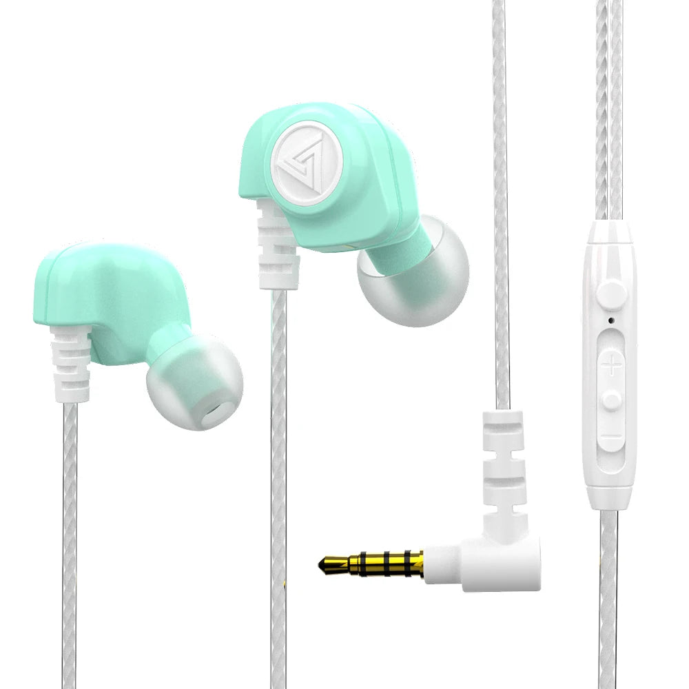 Original QKZ SK5 Wired Earphones In-ear 3.5mm AUX With MIC Noise Reduction HD Call HIFI For Game Music Sports Fashion Design Oasis Select Green