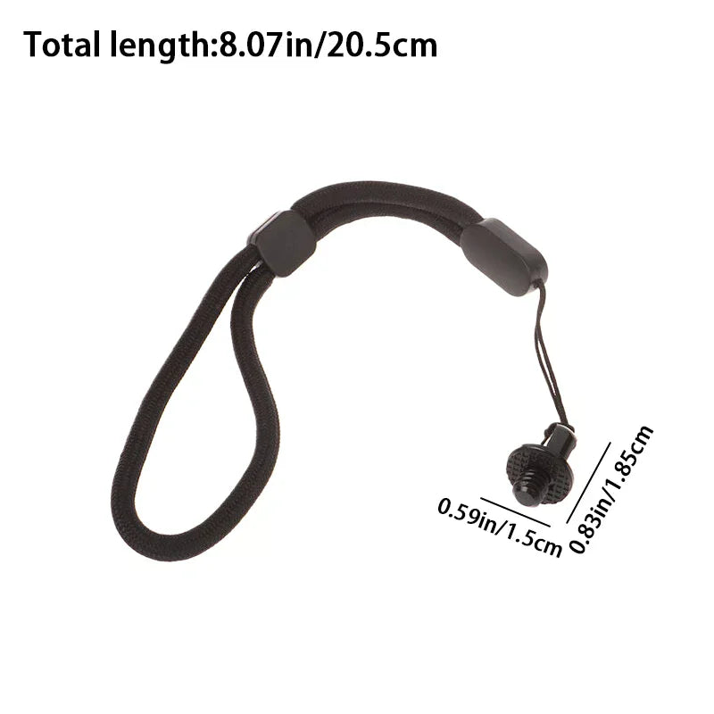 New 1/4 Inch Handle Camera Screw 1/4" D Ring Adapter With Adjustable Hand Wristband Lanyard Strap Sling For Tripod Photo Studio Oasis Select