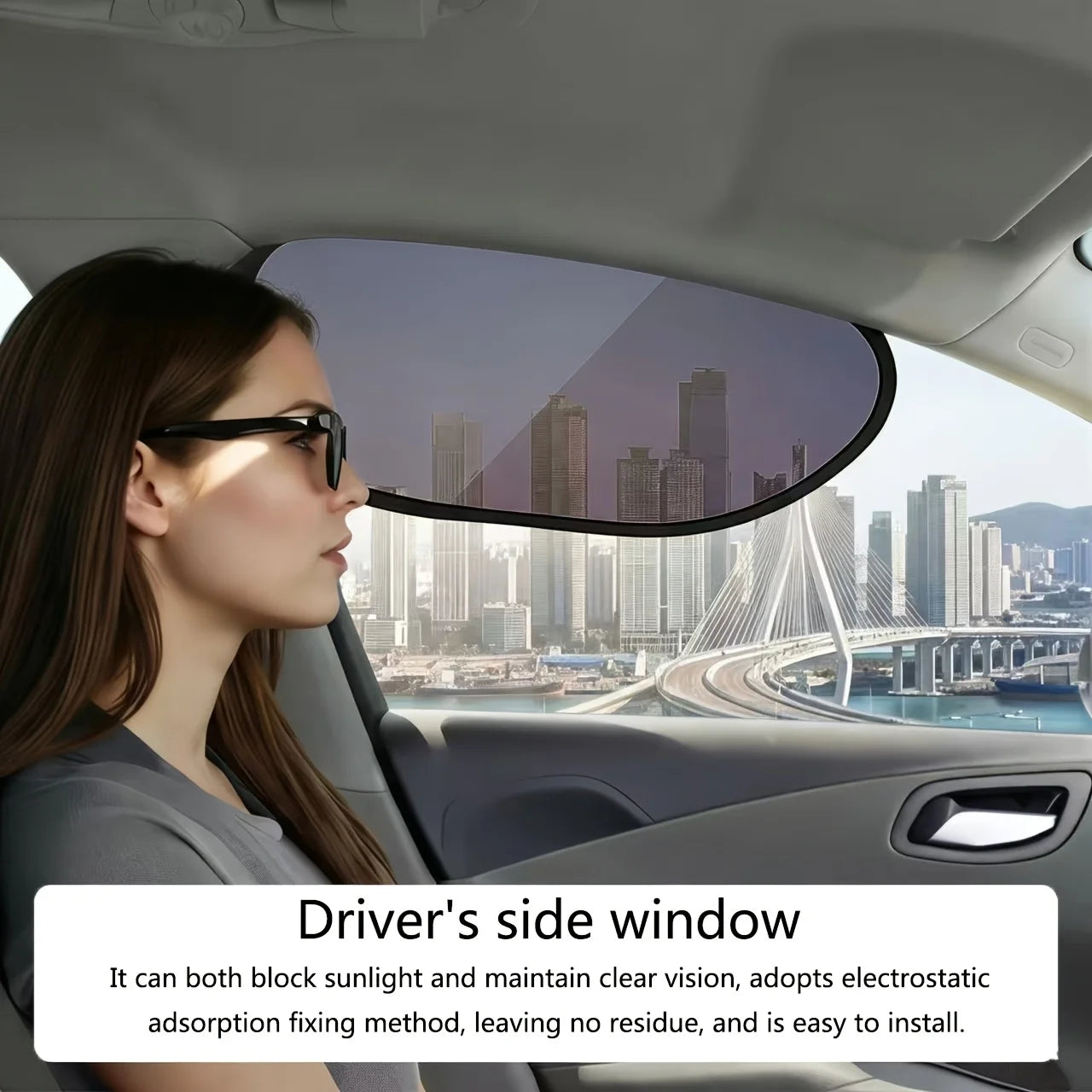 2PCSCar Window Sunshade Does Not Affect The Driver's Line of Sight and The Electrostatic Adsorption Is Fixed and Easy To Install Oasis Select