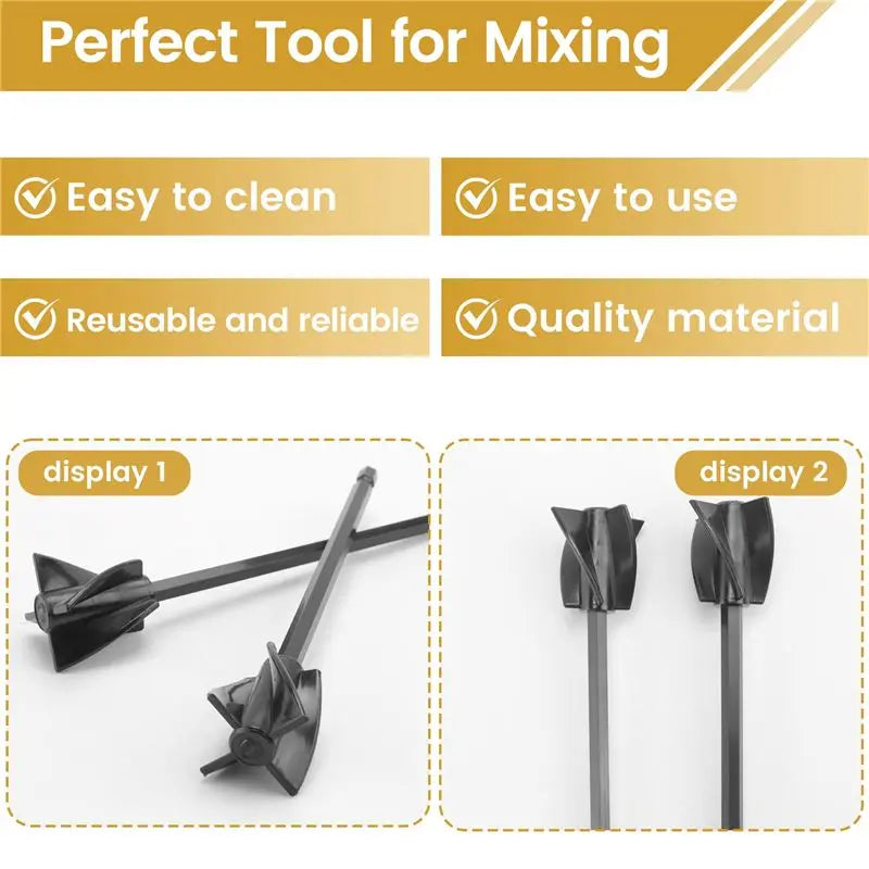 LIKE WISH Resin Mixer Paddles, Epoxy Mixer Attachment For Drill, Reusable Paint Stirrer Drill Attachment Oasis Select