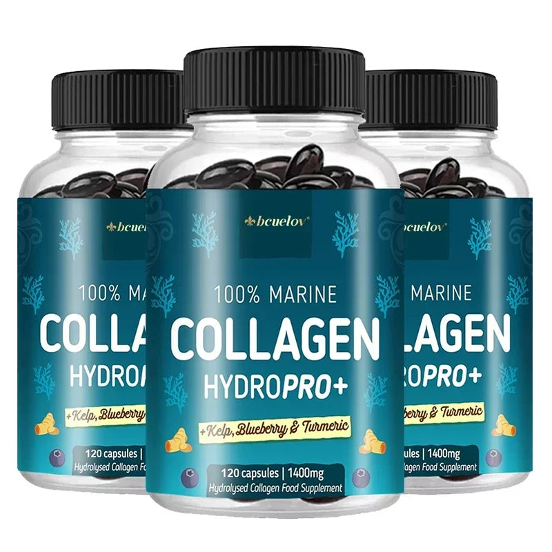 Hydrolyzed Marine Collagen Capsules – Skin, Hair & Nail Support