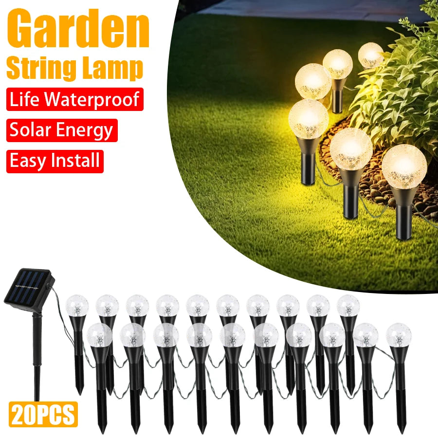 Solar Fairy String Lights 20 LED – Outdoor Garden Decor