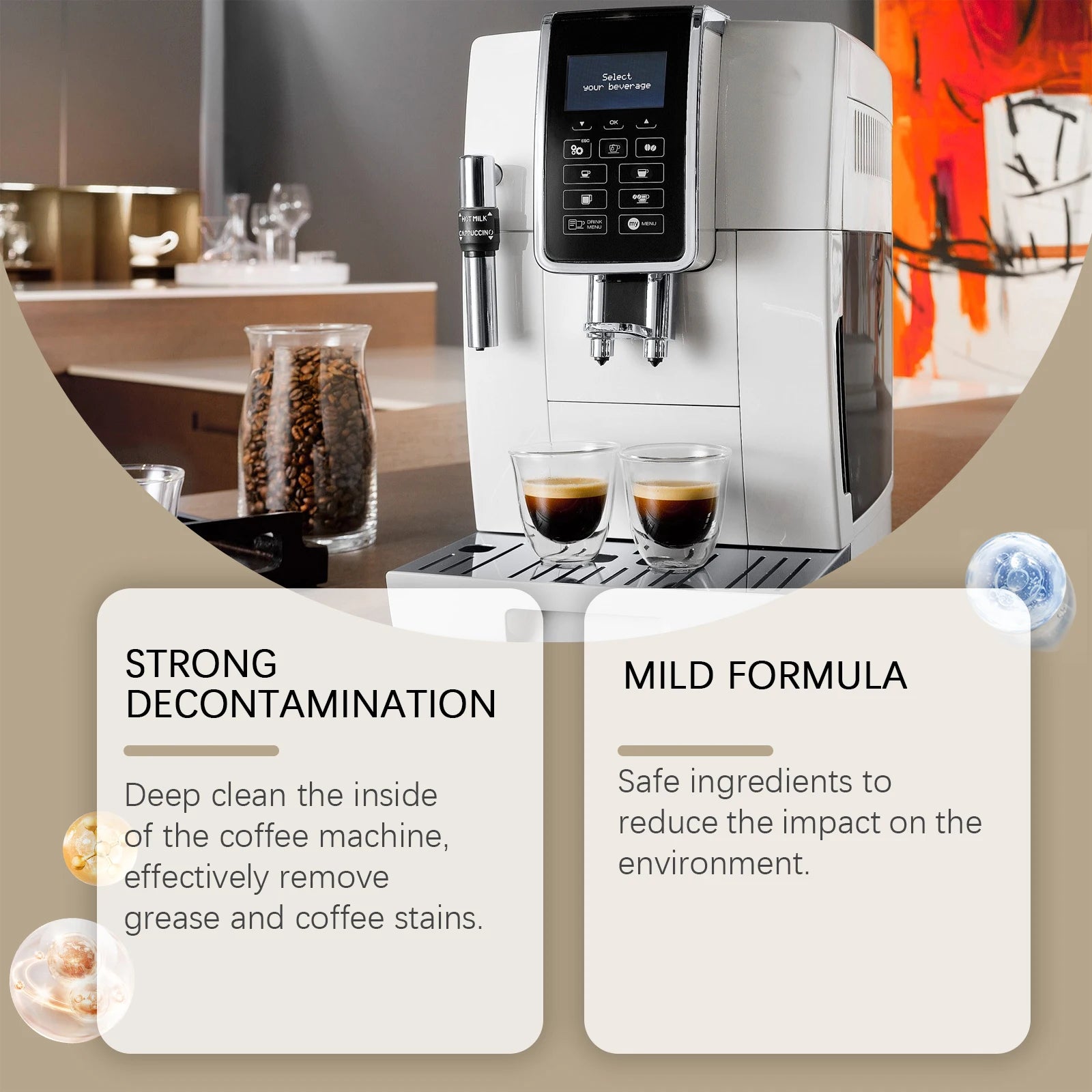 Jue-Fish Coffee Machine Descaler & Cleaner 100ml Coffee Machine Descaler Oasis Select