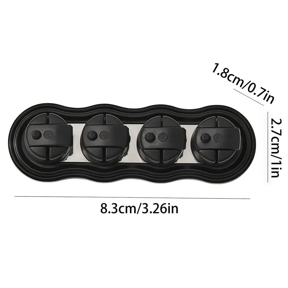 Multifunction Portable Magnetic Cable Clips Adjustable Cord Holder Cabled Management Cables Smooth Wire Keeper Organizer Holders Oasis Select Black