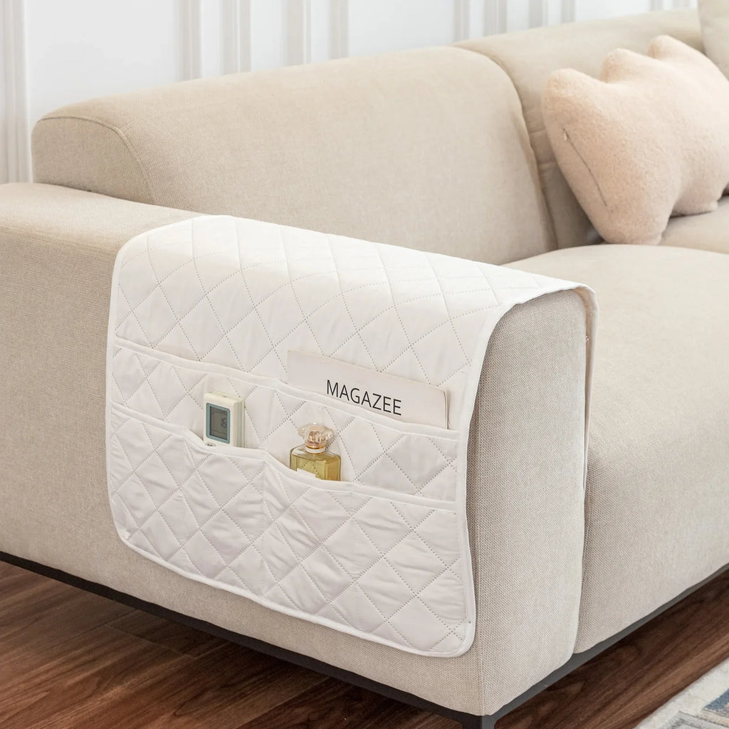 New Sofa Hand Towel with Storage Pocket Magazine Remote Control Sofa Recliner Armrest Clutter Management Bag Oasis Select 14 50X90cm