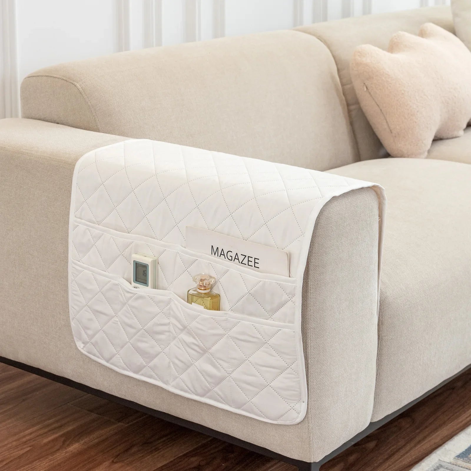 New Sofa Hand Towel with Storage Pocket Magazine Remote Control Sofa Recliner Armrest Clutter Management Bag Oasis Select 14 50X90cm