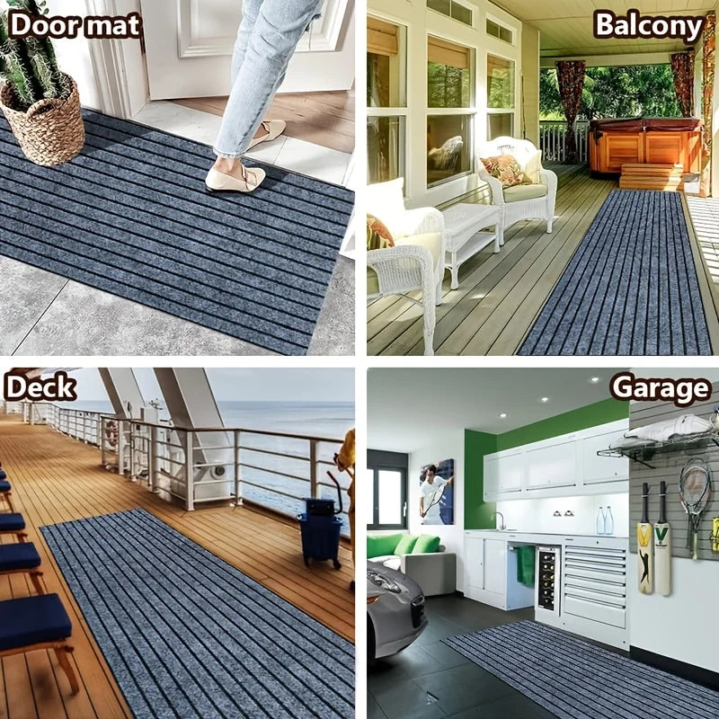 DIY Solid Color Striped Kitchen Door Mat Floor Mat Room Decoration Self-adhesive Non-slip Carpet Home Decor Hallway Rug Entrance Oasis Select