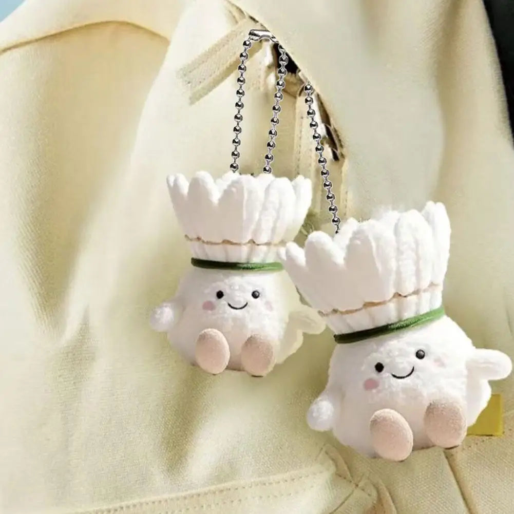 Kawaii Plush Badminton Keychain – Cute Fluffy Bag Charm Gift Plush Keychain Charm Oasis Select