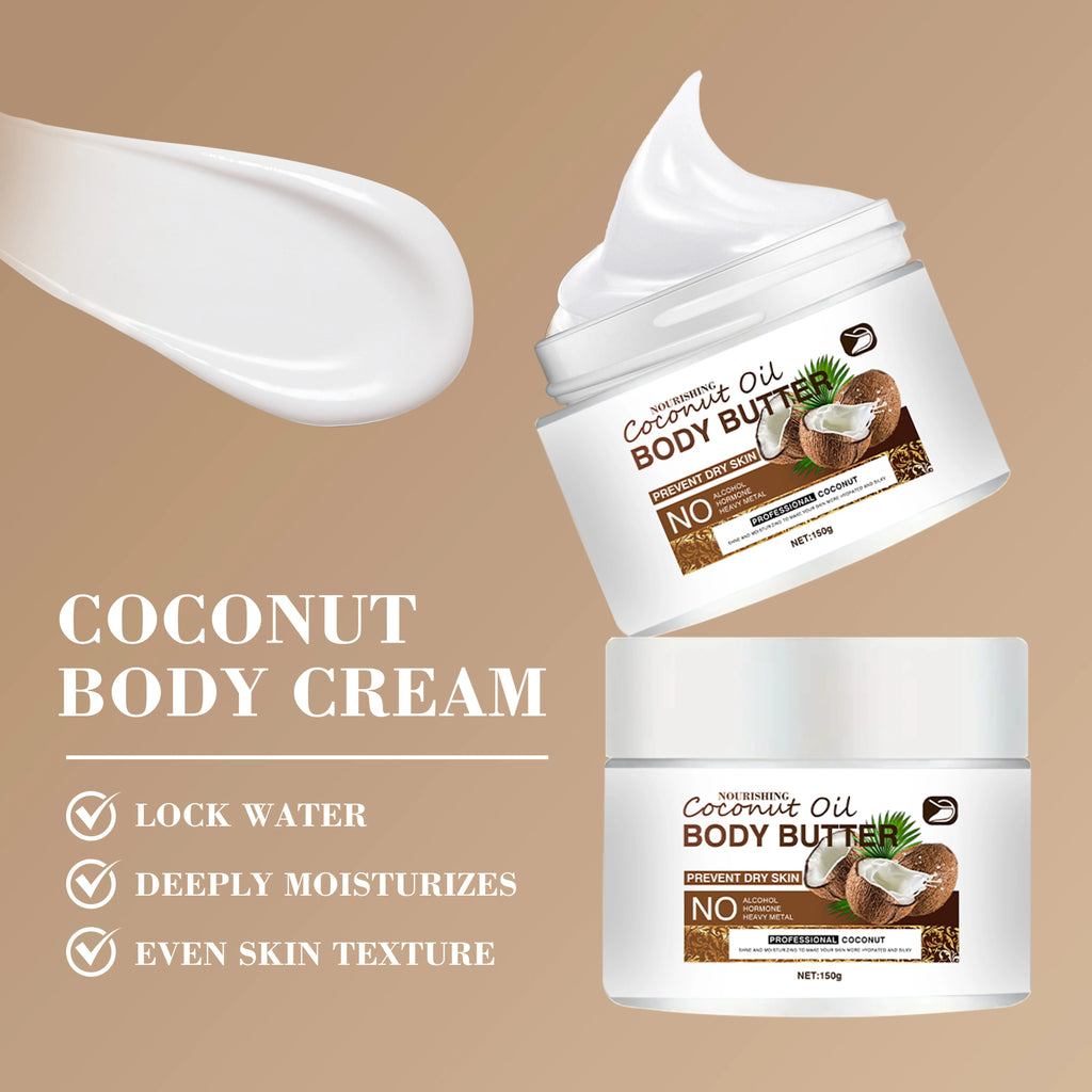 Ottilavie Coconut Oil Body Cream – Deep Hydration All Skin Types Body Moisturizer Cream Oasis Select