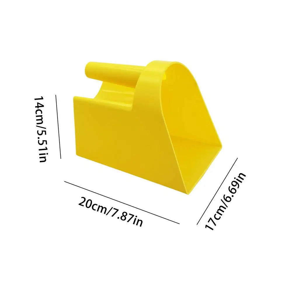Plastic Feed Scoop Thickened Flat Bottom Food Shovel For Sheep Farming Utility Feed Scoop Poultry Durable Livestock Feeding Tool Oasis Select Yellow