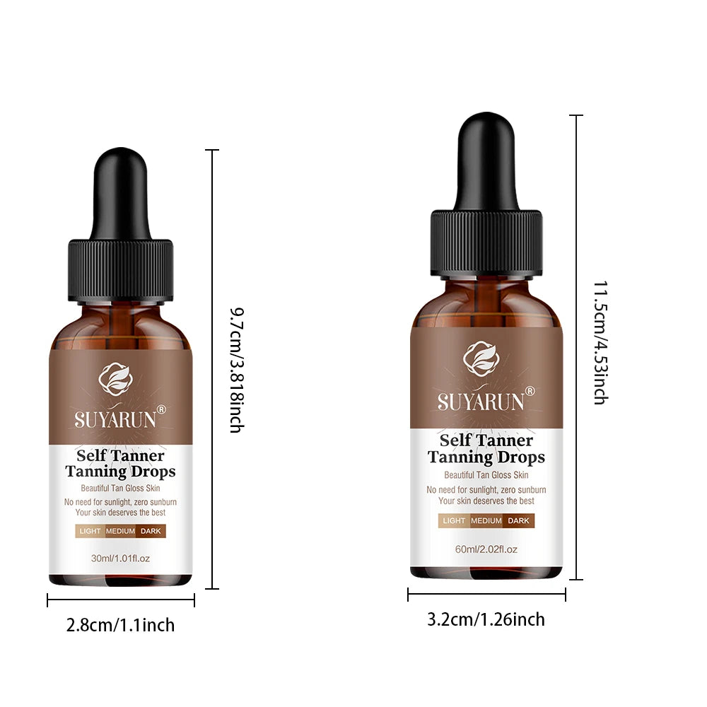 Sunless Tanning Serum - Buildable Natural Glow, Streak-Free Formula for All Skin Tones. Moisturizing & Non-Irritating. Oasis Select