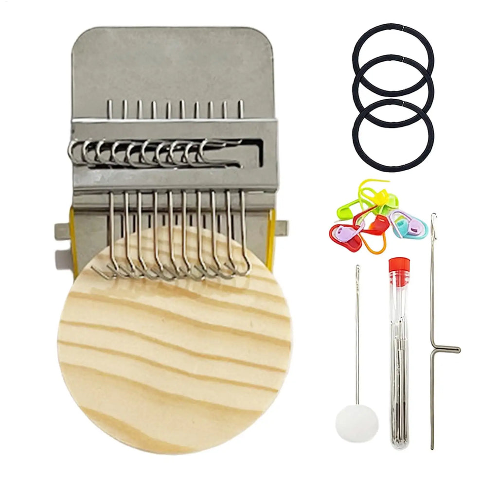 Knit Patch Loom Kit – Wood Weaving Frame & Darning Machine