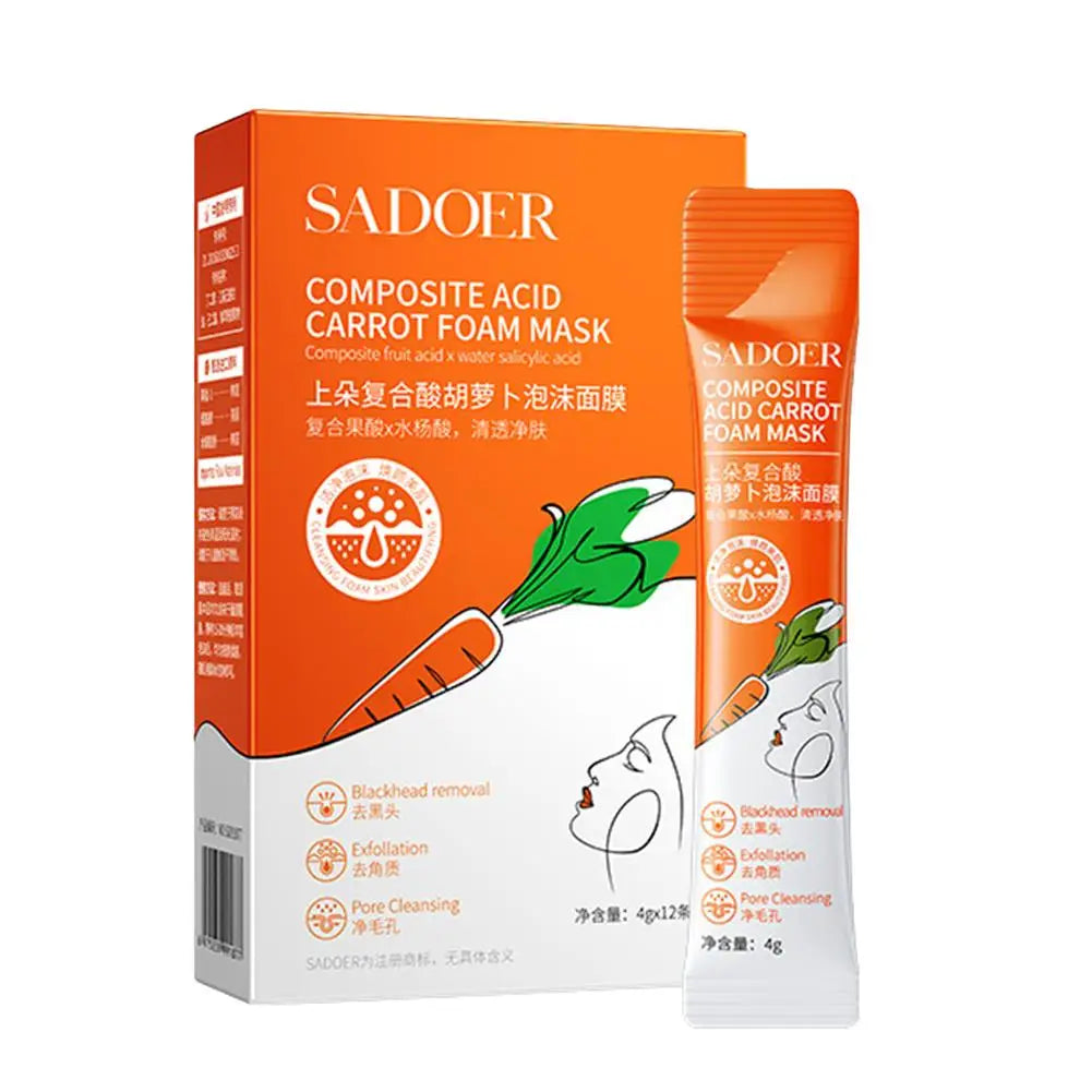 Anthocyanin Bubble Mask – Blackhead Removal & Pore Minimizer 12pc Bubble Face Mask Oasis Select F Carrot CN